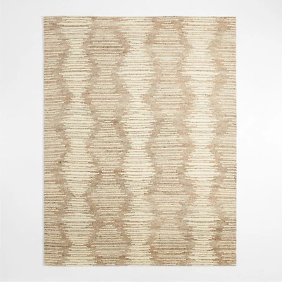 Berlin Wool-Blend Hand-Knotted Latte Brown Area Rug 9'x12'