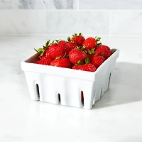 Berry Box White Porcelain Colander
