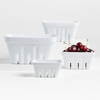 White Berry Box Colanders, Set of 4
