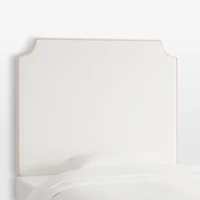 Bevel White with Pink Piping Twin Wall-Mounted Headboard