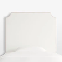 Bevel White with Pink Piping Twin Wall-Mounted Headboard