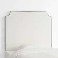 Bevel White with Piping Twin Wall-Mounted Headboard