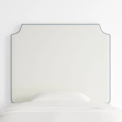 Bevel White with Piping Twin Wall-Mounted Headboard
