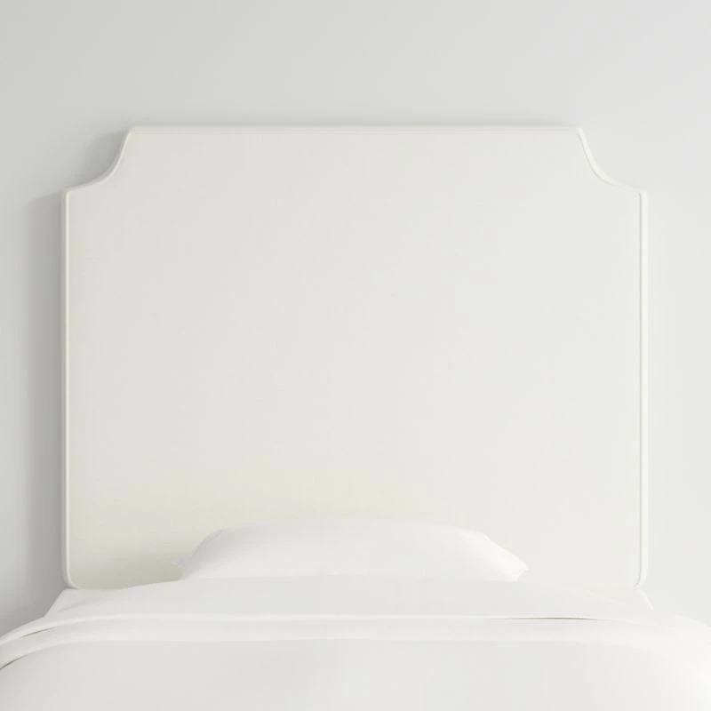 Bevel White with Piping Twin Charging Wall-Mounted Headboard