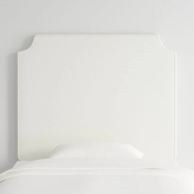 Bevel White with Piping Twin Charging Wall-Mounted Headboard