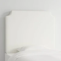 Bevel White with Piping Twin Charging Wall-Mounted Headboard