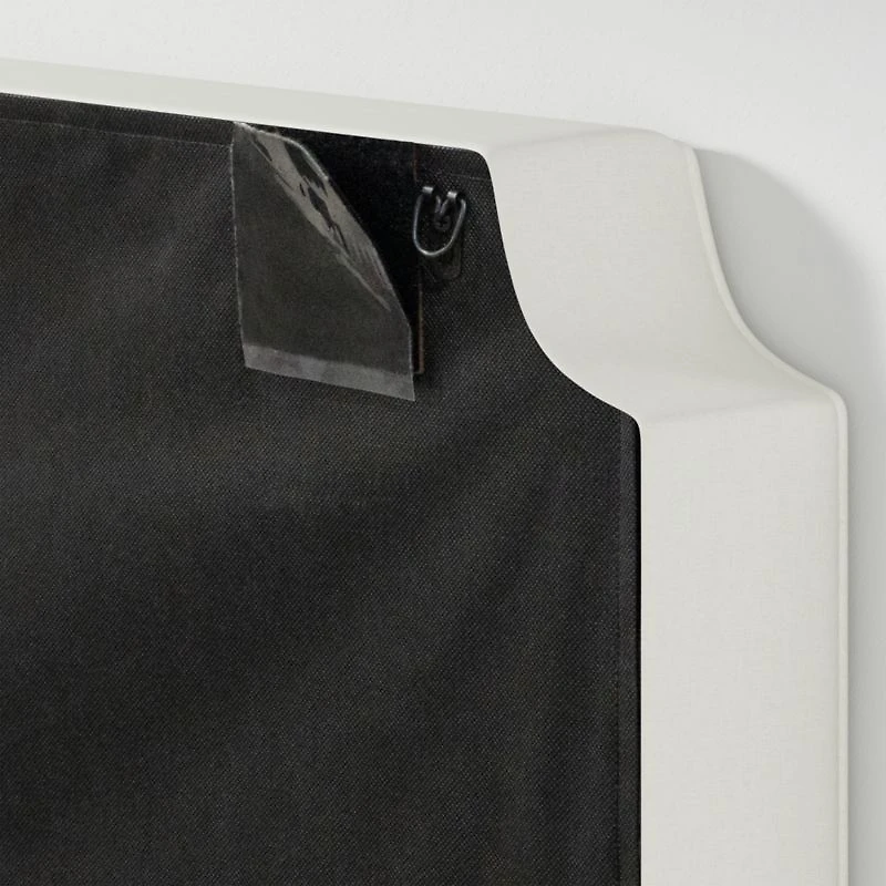 Bevel White with Piping Twin Charging Wall-Mounted Headboard