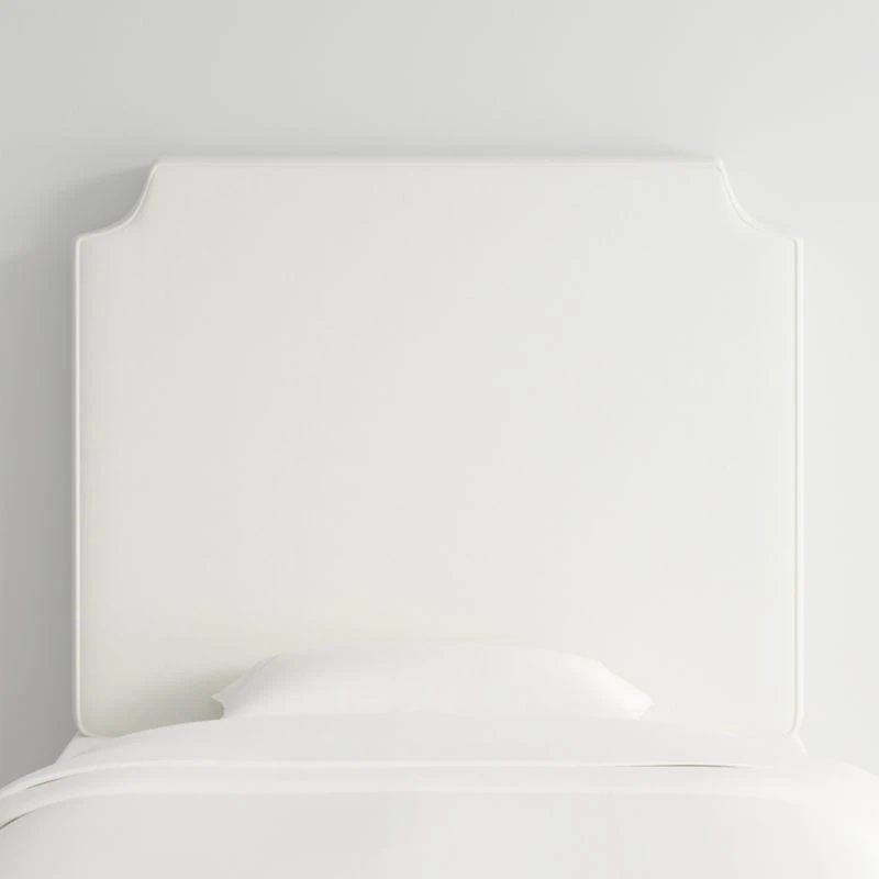 Bevel White with Piping Twin Charging Wall-Mounted Headboard