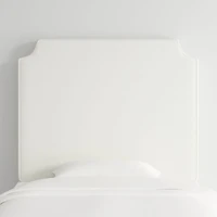 Bevel White with Piping Twin Charging Wall-Mounted Headboard