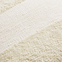 Biella Wool-Cotton Blend Textured 24"x16" Arctic Ivory Throw Pillow Cover