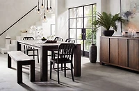 Delta Matte Black Side Chair with Alloy Grey Cushion
