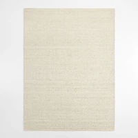 Big Sur Wool Handwoven Ivory White Area Rug 6'x9'