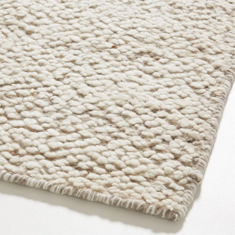 Big Sur Wool Handwoven Light Beige Area Rug 8'x10'