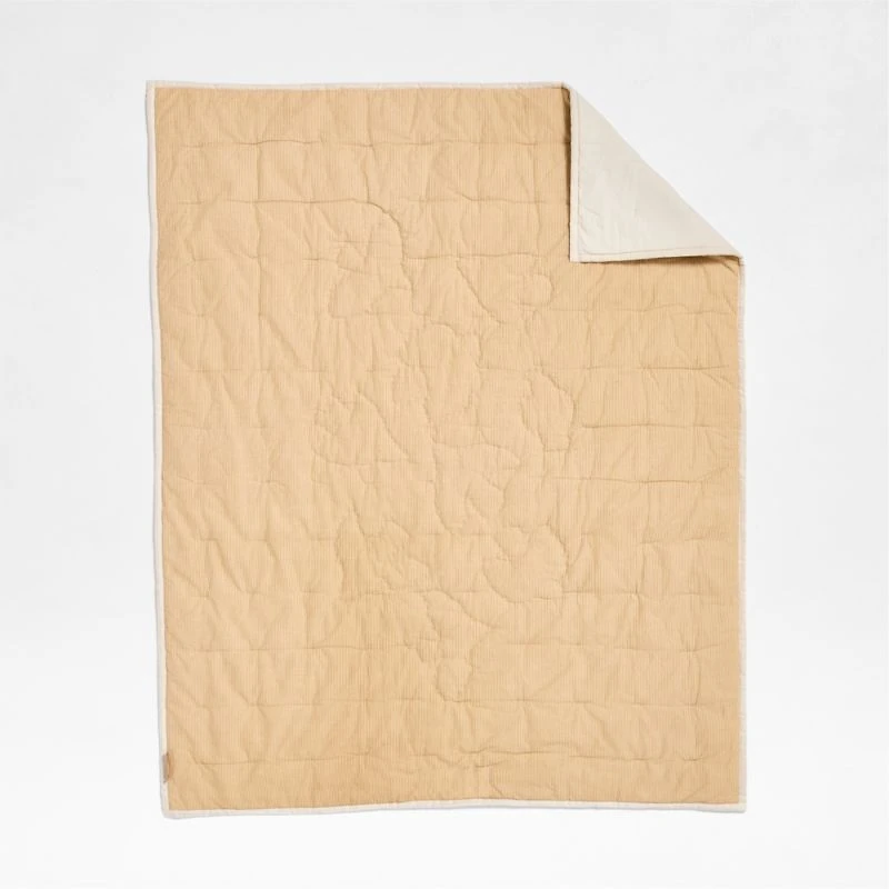 Birdie Blossoms Organic Cotton Baby Crib Quilt