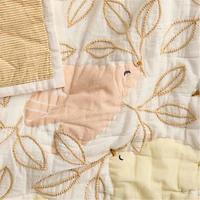 Birdie Blossoms Organic Cotton Baby Crib Quilt