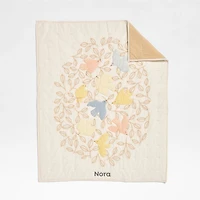 Birdie Blossoms Organic Cotton Baby Crib Quilt