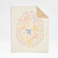 Birdie Blossoms Organic Cotton Baby Crib Quilt