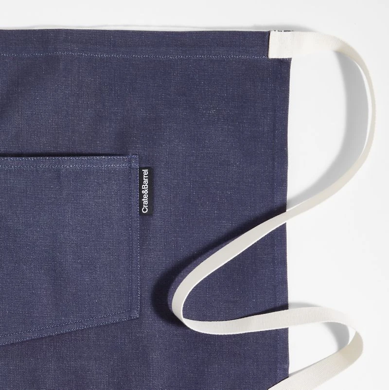 Bistro Indigo Organic Cotton Half Apron