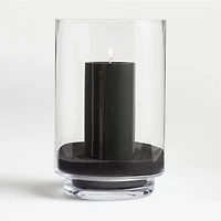4"x6" Ribbed Black Pillar Candle