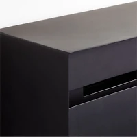 Black-Coated Modern Wall-Mount Mailbox