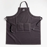 "Mr." Embroidered Black Apron with Pocket