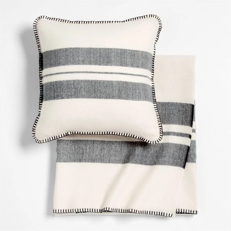 Black and White Striped Kids Blanket