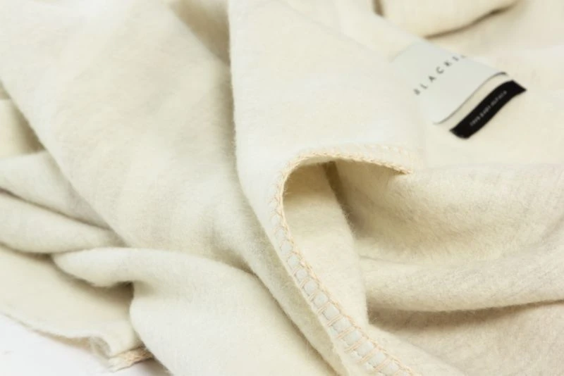 Blacksaw Dopamine 53"x70" Alpaca Ivory Reversible Throw Blanket