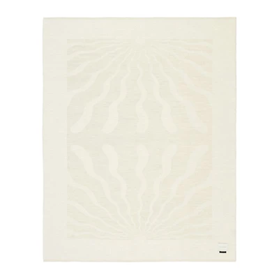 Blacksaw Dopamine 53"x70" Alpaca Ivory Reversible Throw Blanket