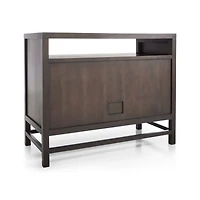 Blake 42" Dark Brown and Rattan Storage Media Console