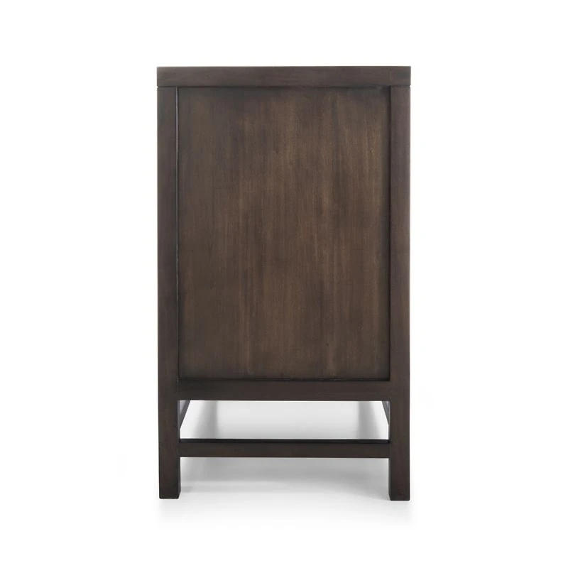 Blake 42" Dark Brown and Rattan Storage Media Console