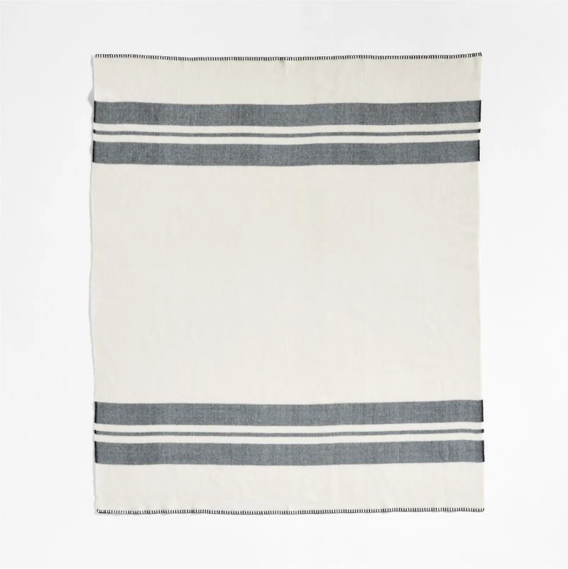 Black and White Striped Kids Blanket