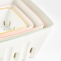 Bloom Ceramic Nesting Berry Box Colanders, Set of 4