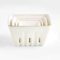 Bloom Ceramic Nesting Berry Box Colanders, Set of 4