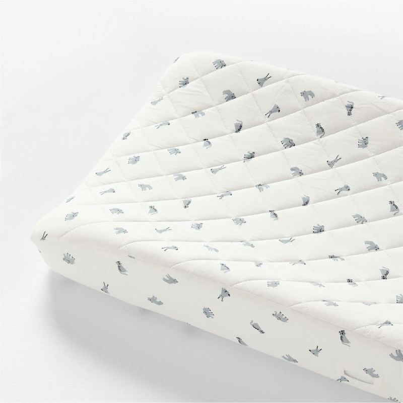 Baby's First Animal Organic Cotton Heathered Jersey Baby Changing Pad Cover