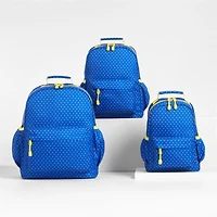 Lucky Stars Blue Large Kids Backpack with Side Pockets