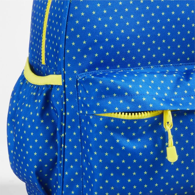 Lucky Stars Blue Large Kids Backpack with Side Pockets