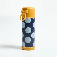 Polka Dot Insulated Stainless Steel Kids Water Bottle with Straw and Leak-Proof Lid