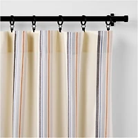 Yarn Dyed Stripe Organic Cotton Curtain Panel 96