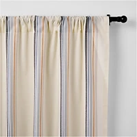 Yarn Dyed Stripe Organic Cotton Curtain Panel 96