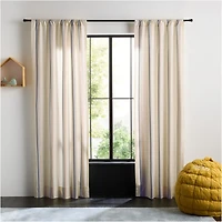 Yarn Dyed Stripe Organic Cotton Curtain Panel 96