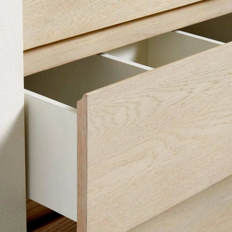Bluff 60" Bleached Ash and Off White Quartz Double Vanity