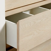 Bluff 60" Bleached Ash and Off White Quartz Double Vanity