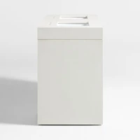 Bluff 60" Bleached Ash and Off White Quartz Double Vanity
