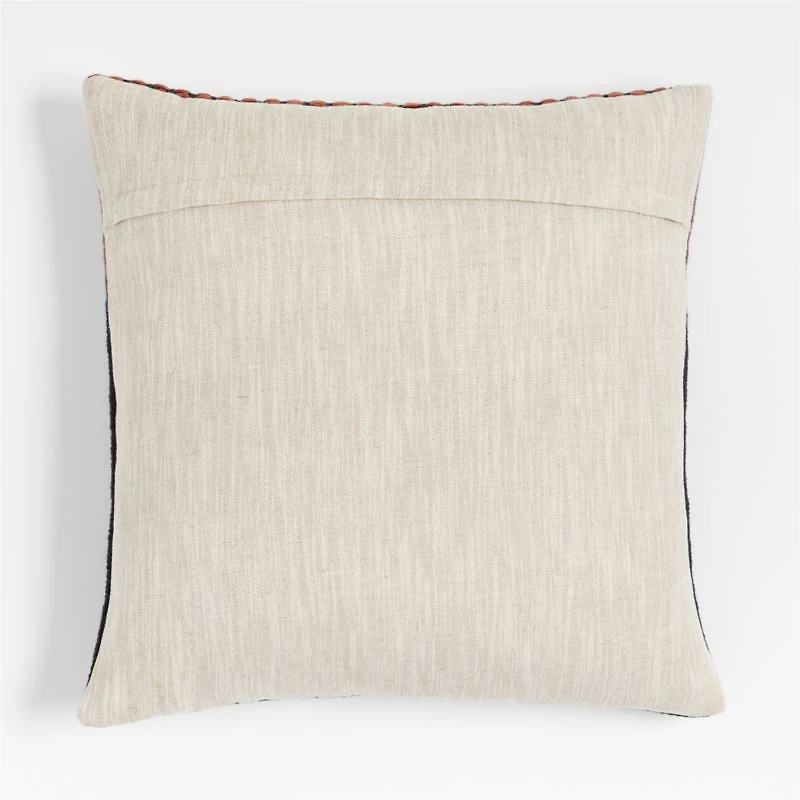 Boardwalk Kilim 23"x23" Navy & Orange Throw Pillow Cover