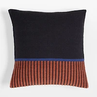 Boardwalk Kilim 23"x23" Navy & Orange Throw Pillow Cover