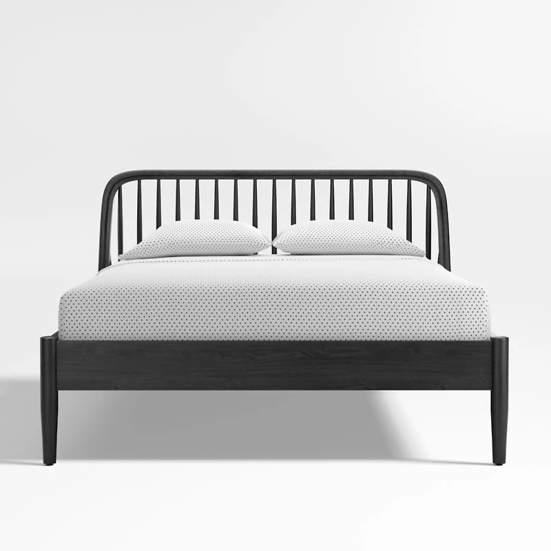 Bodie Spindle Ebonized Black Wood Kids Queen Bed