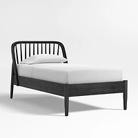 Bodie Spindle Ebonized Black Wood Kids Queen Bed