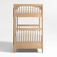 Bodie Natural Oak Wood Kids Twin Storage Bunk Bed