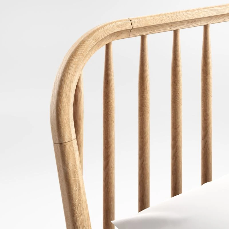 Bodie Natural Oak Wood Spindle Kids Twin Storage Bed