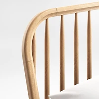 Bodie Natural Oak Wood Spindle Kids Twin Storage Bed